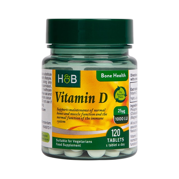 Holland & Barrett Vitamin D 1000 I.U 25ug 120 Tablets